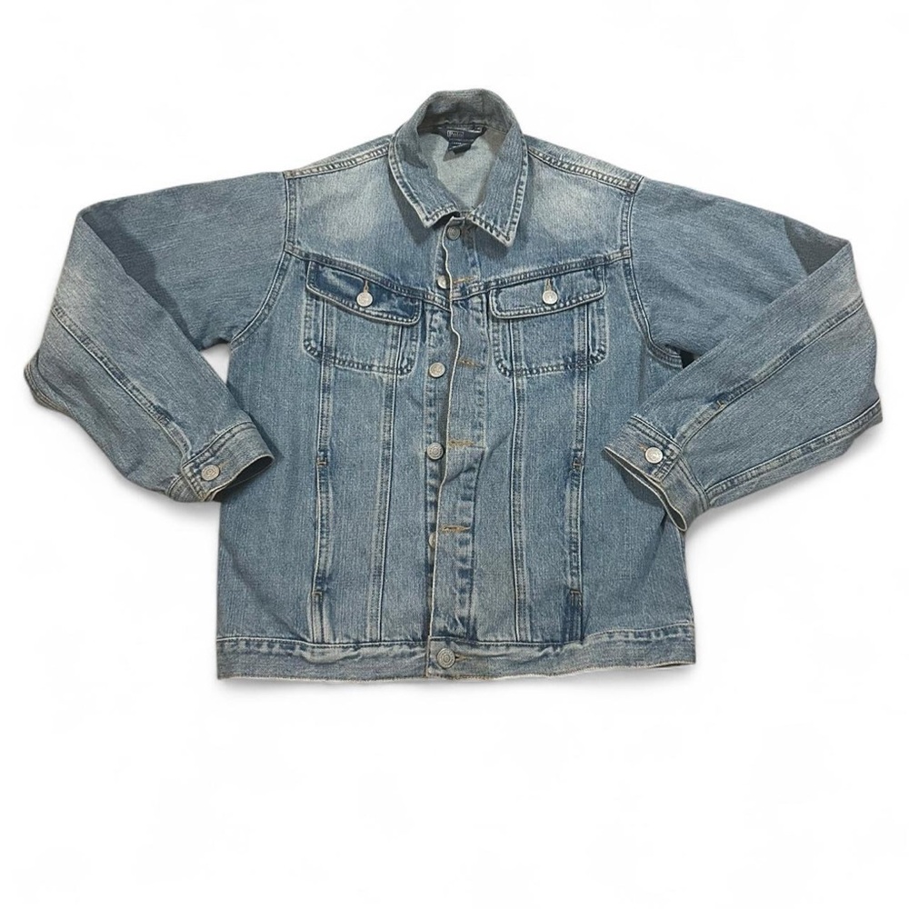 Polo Ralph Lauren Kid’s Blue Cotton Denim Button Up Jacket Size Large 16/18